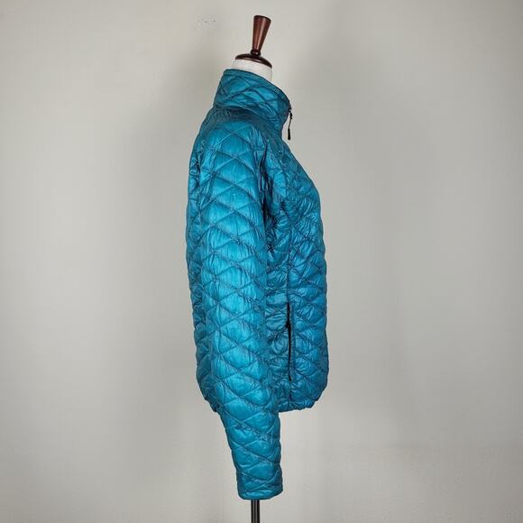 The North Face Jacket Small Blue Turquoise Thermoball Zip Quilted Insulated C775 - Picture 3 of 11